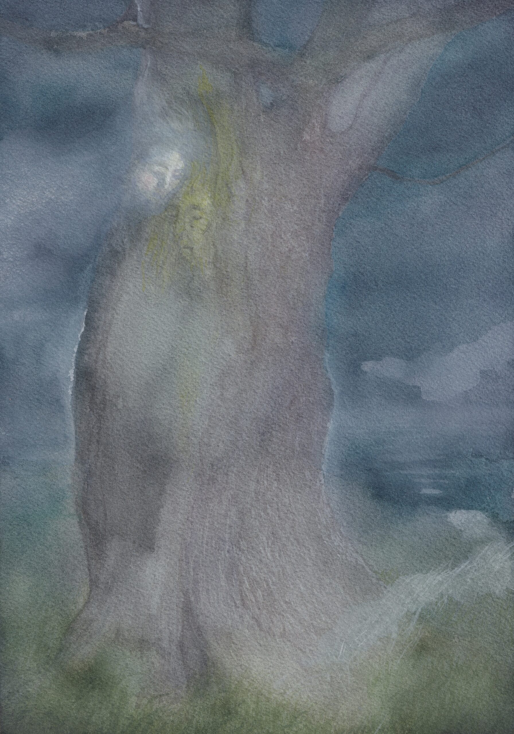 Watercolour painting titled Shaped by Wisdom, Dissolved by Love